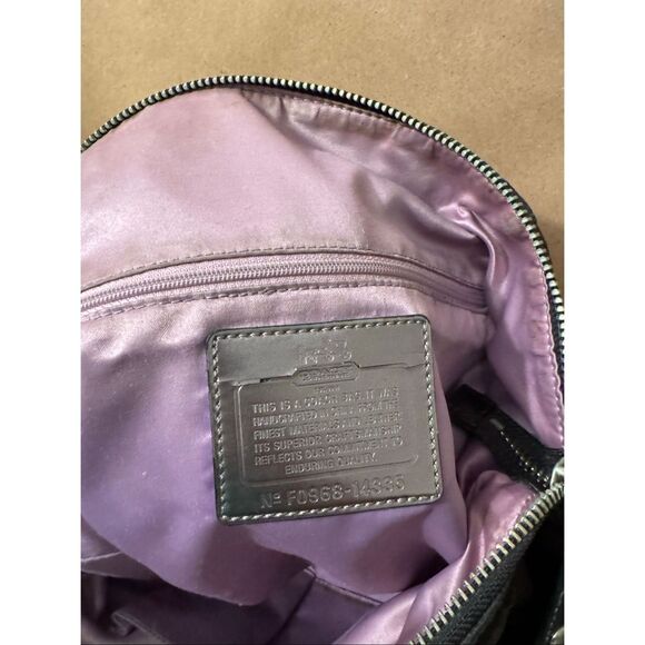 Coach Op Art Signature Handbag Black Purse Shoulder Bag *note - Picture 12 of 12